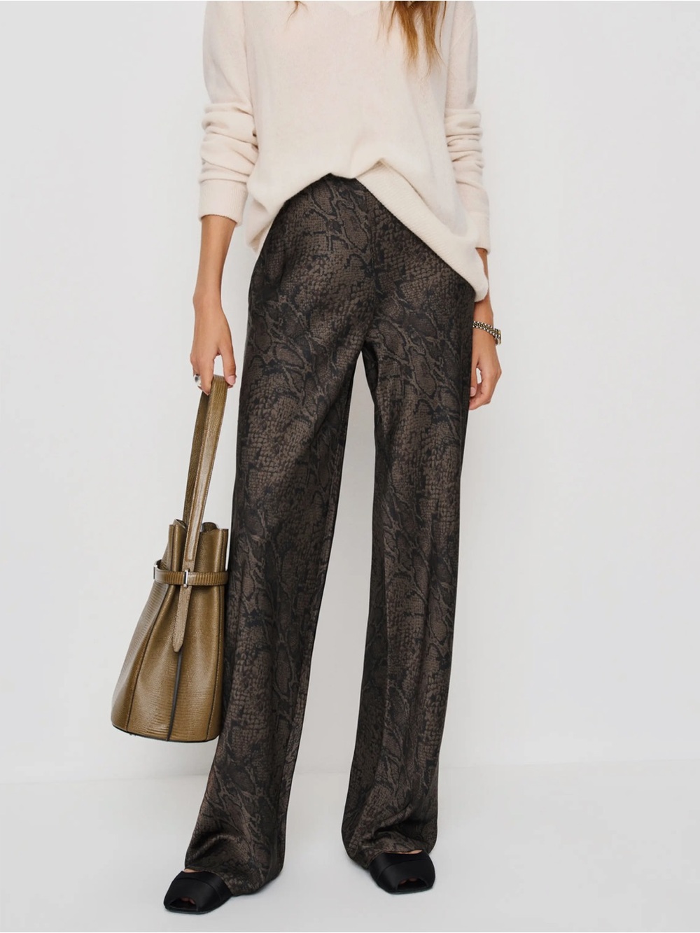 Reformation High Waist Satin Pants NWT